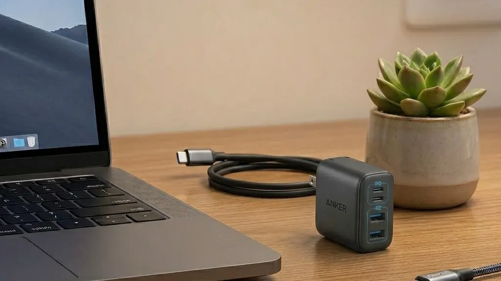 Anker Zolo USB-C Charging Block for desk setup